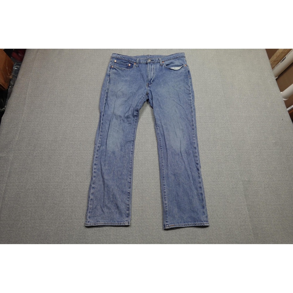 Levi's 514 Regular Fit Jeans Mens 36x30 Blue Medium Wash Straight Big E Premium - Picture 3 of 12